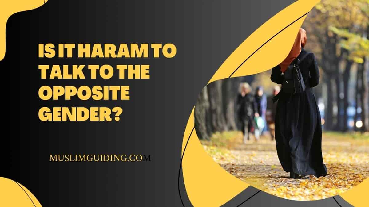 Is it Haram to talk to the opposite gender?