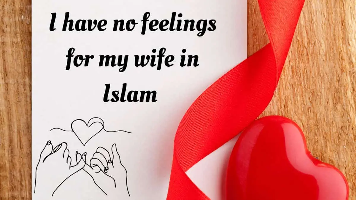 I have no feelings for my wife in Islam